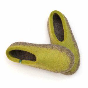 Cosy slippers TOPS bright green by Wooppers -3