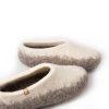 mens warm slippers - TOPS natural white -detail