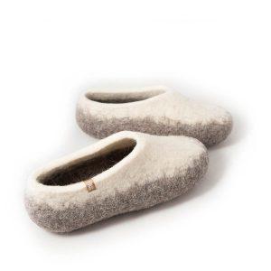 mens warm slippers - TOPS natural white -b