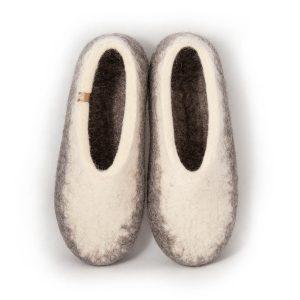 mens warm slippers - TOPS natural white -d