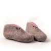 Boot slippers BOOTIES grey pink by Wooppers -b