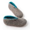 Bootie slippers by Wooppers BOOTIES grey turquoise -b