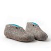 Bootie slippers by Wooppers BOOTIES grey turquoise -c