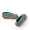 Bootie slippers by Wooppers BOOTIES grey turquoise -d