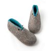 Bootie slippers by Wooppers BOOTIES grey turquoise -e