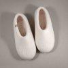 felt white slippers ARIA by Wooppers -a