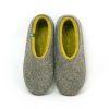 Ethical slippers in grey-lime, DUAL NATURAL collection by Wooppers -a