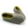 Παντόφλες χειμωνιάτικες σε γκρι-λαχανί από τη συλλογή DUAL NATURAL της Wooppers -c