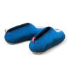 Back side of kids personalized wool slippers blue by Wooppers -b