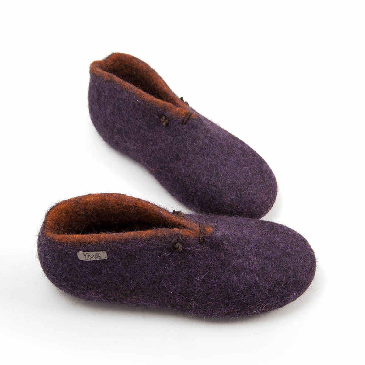 Ankle booties purple and rust brown Women's Slippers, Women's Slippers, BOOTIES