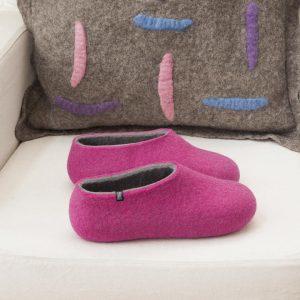 wooppers slippers DUAL with fuchsia and grey