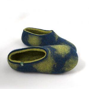 wooppers slippers with aqua blue and fresh green