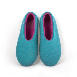 wooppers slippers DUAL turquoise and fuchsia