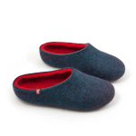 Unisex wool slippers blue and red COLORI by Wooppers_c