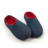 Unisex wool slippers blue and red COLORI by Wooppers_d