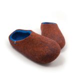 House slippers COLORI in copper and blue made either high or low at the back_b