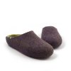 Home slippers COLORI in mauve and lime made either high or low at the back_b