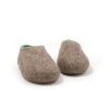 Winter slippers natural grey and green by Wooppers -f