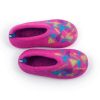 Pink winter slippers for kids with CONFETTI BITS decoration_a