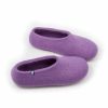 lilac slippers for the house made of merino wool by Wooppers