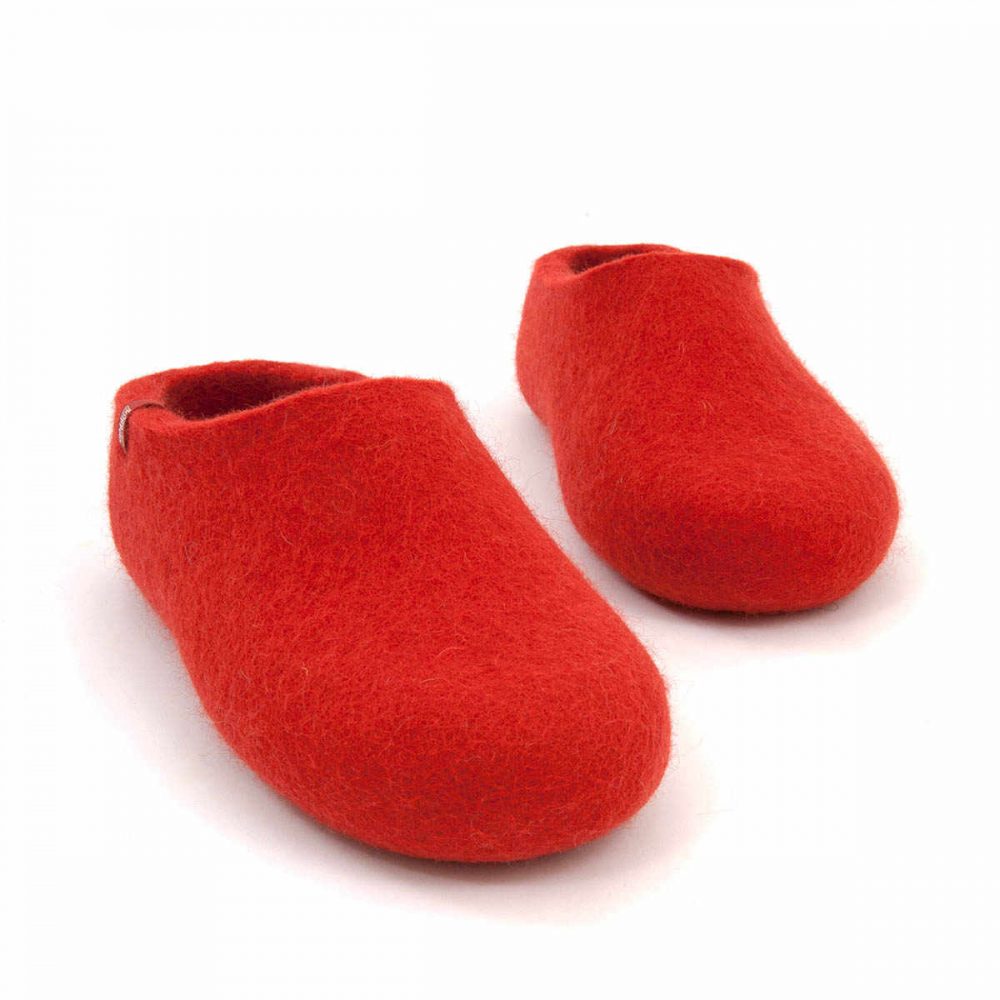 μονόχρωμες παντόφλες κόκκινες by Wooppers