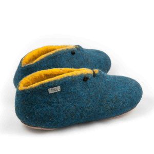 Slipper booties blue and yelow by wooppers
