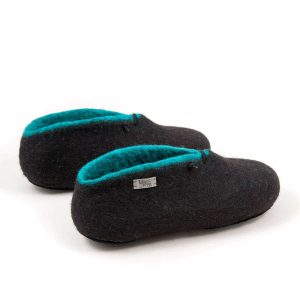 Black slipper boots with various colors for the interior BOOTIES by Wooppers -d