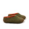 Slippers for home COLORI in green and orange made either high or low at the back_b