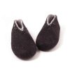 Black slipper boots with white lining BOOTIES by Wooppers -b