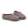 Mens wool slippers DUAL NATURAL dark red __b