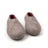 Mens wool slippers DUAL NATURAL dark red __e