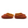 Woolen slippers COLORI red clay yellow by Wooppers -c