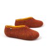 Woolen slippers COLORI red clay yellow by Wooppers -d