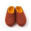 Woolen slippers COLORI red clay yellow by Wooppers -h