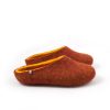 Woolen slippers COLORI red clay yellow by Wooppers -k