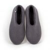 Anthracite grey wool slippers from Wooppers' BASIC collection -a