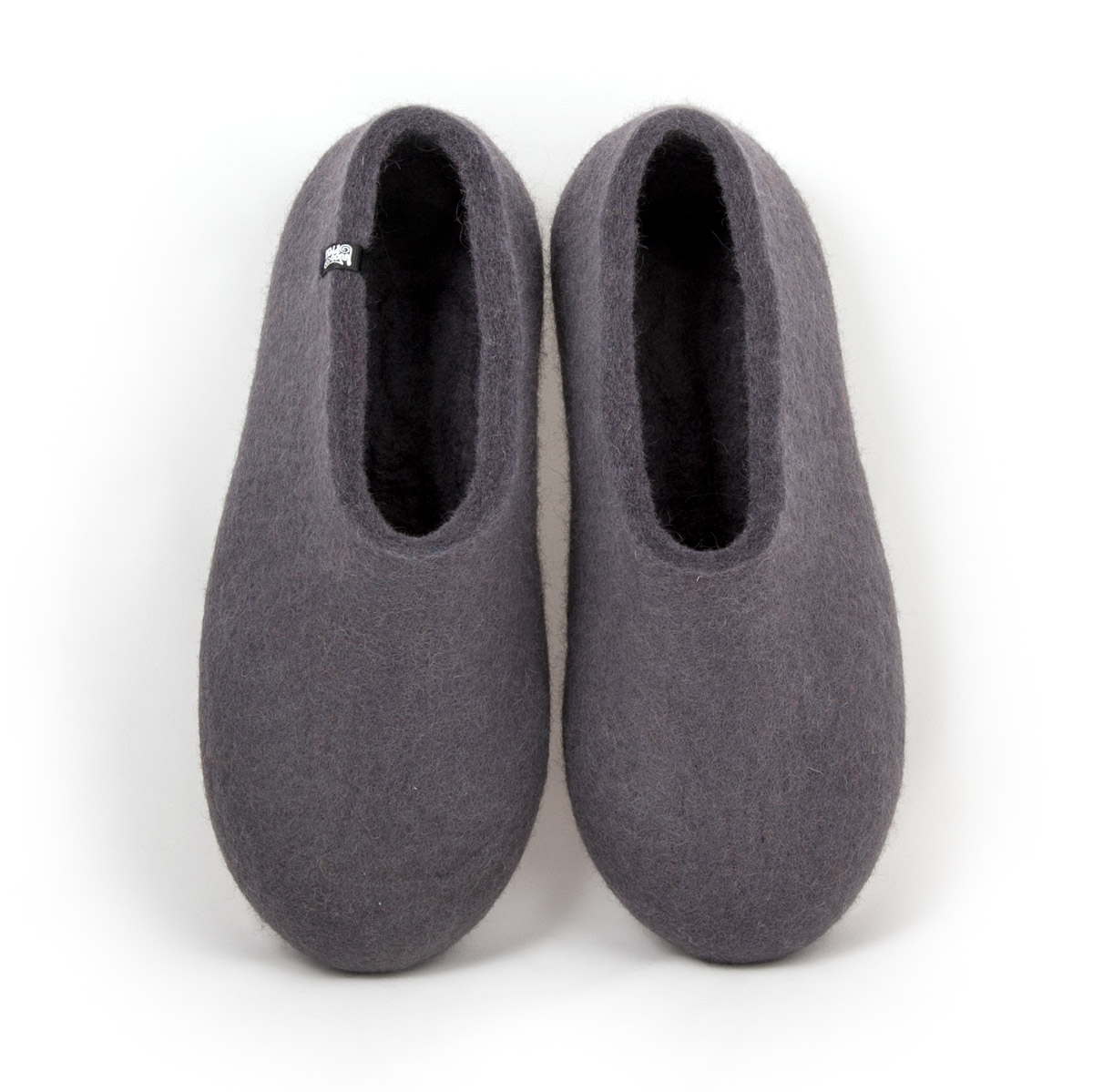 Red felt slippers for men BASIC collection by Wooppers