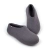 Anthracite grey wool slippers from Wooppers' BASIC collection -c