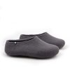 Anthracite grey wool slippers from Wooppers' BASIC collection -d
